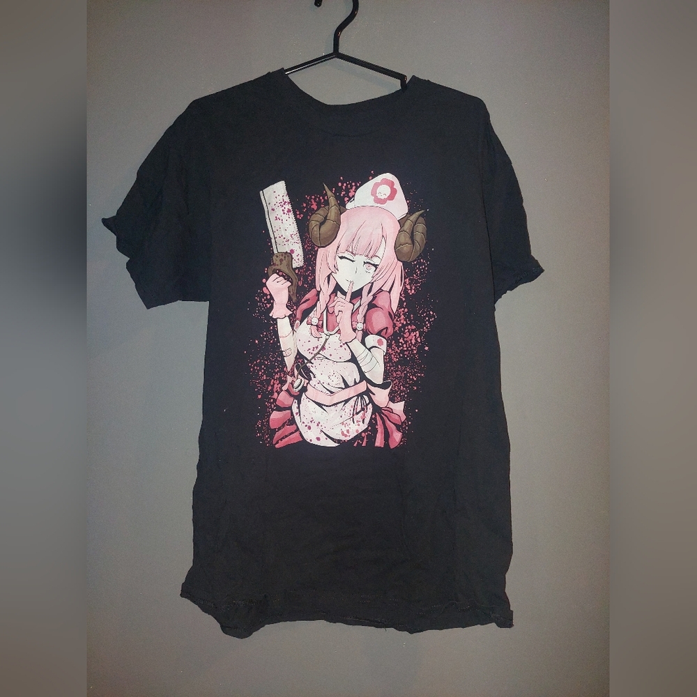 3 For 45 Kawaii Crypt Pink Horror Nurse Black T-Shirt